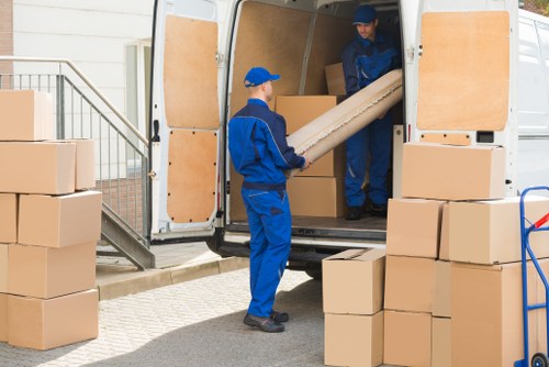 Removal van ready for a house move in Harringay