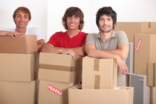 Organised packing materials used by movers in Harringay