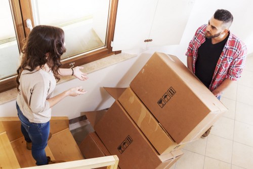 Local man and van loading furniture for delivery in North London