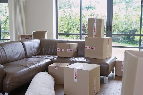 IT equipment and office furniture being carefully transported during a Harringay office move