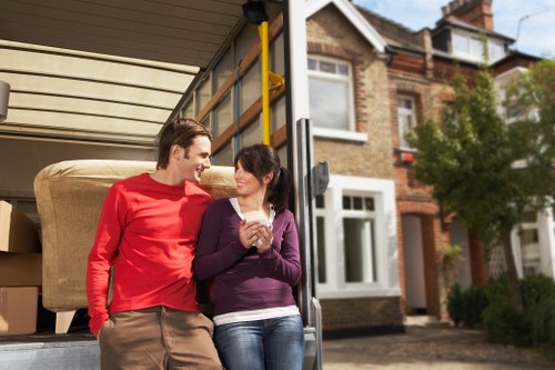 Professional man and van service handling a small house move in Harringay