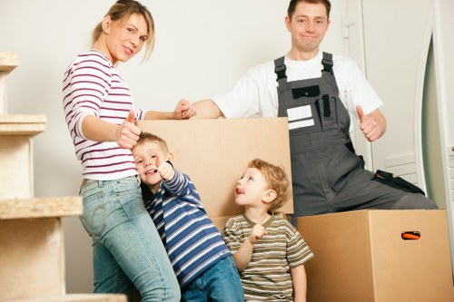 Professional office relocation logistics in Harringay with moving equipment