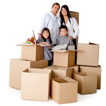 Packing boxes for a student move in Harringay